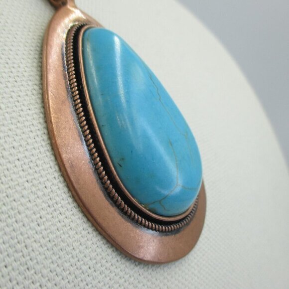 Paparazzi Faux Turquoise Necklace & Earrings Set NWT - Picture 4 of 7